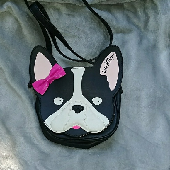 betsey johnson boston terrier purse